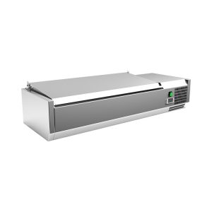 Gastro-Inox RVS opzetkoeling 3x GN 1/3 + 1x GN 1/2 met deksel