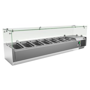 Gastro-Inox RVS opzetkoelvitrine 7x GN1/4