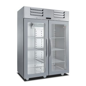 Marecos Excel line roestvrijstalen GN 2/1 koeling - glasdeur 1400 liter - geforceerd gekoeld