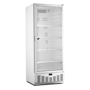 Marecos wit stalen GN 2/1 display koeling met glasdeur 600 liter, statisch gekoeld met ventilator
