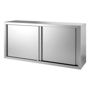 Gastro-Inox RVS wandkast met schuifdeuren 1900(l)x400(d)x660(h)mm
