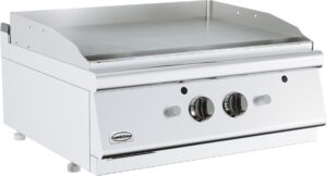 BASE 700 GAS BAKPLAAT CHROOM DUBBEL TAFELMODEL