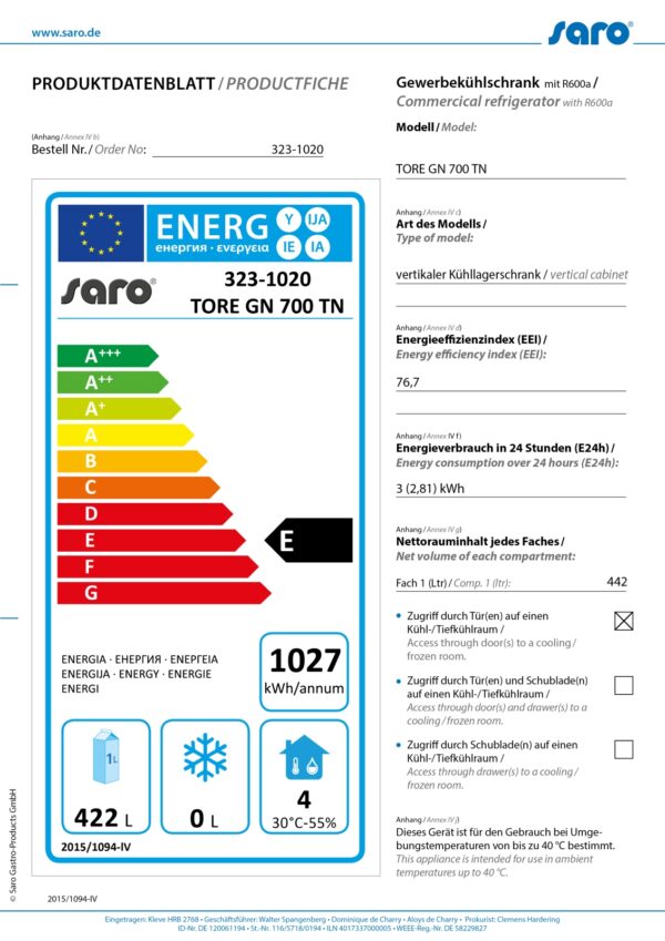 saro-gewerbekuhlschrank-2-1-gn-modell-tore-gn-700-tn-1-1 saro-gewerbekuhlschrank-2-1-gn-modell-tore-gn-700-tn-1-1