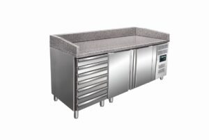 Pizza werkbank - 2 deuren - 7 lades - graniet werkblad - Model PZ2610TN PRO