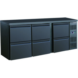 Barkoeler met 3 x 2 laden - zwart - Model BC 3100-S6