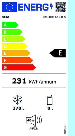 SARO Diepvrieskist - 378 liter - RVS deksel - Model BD 401 S