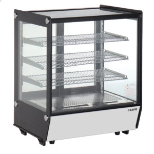 Koel vitrine - Opzetkoeling - 3 roosters - schuifdeur achter - Model TAMAR 145