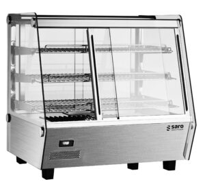 Opzetvitrine - verwarmd - 3 roosters - waterbak - Model SELF 165W