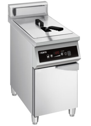 frituur inductie - 30 liter - onderkast met vet opvangbak - 400V -  Model QUEENS