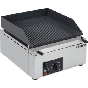 Elektrische grillplaat - groef - 230V - 40 cm breed - vetopvang - Model GPK 410